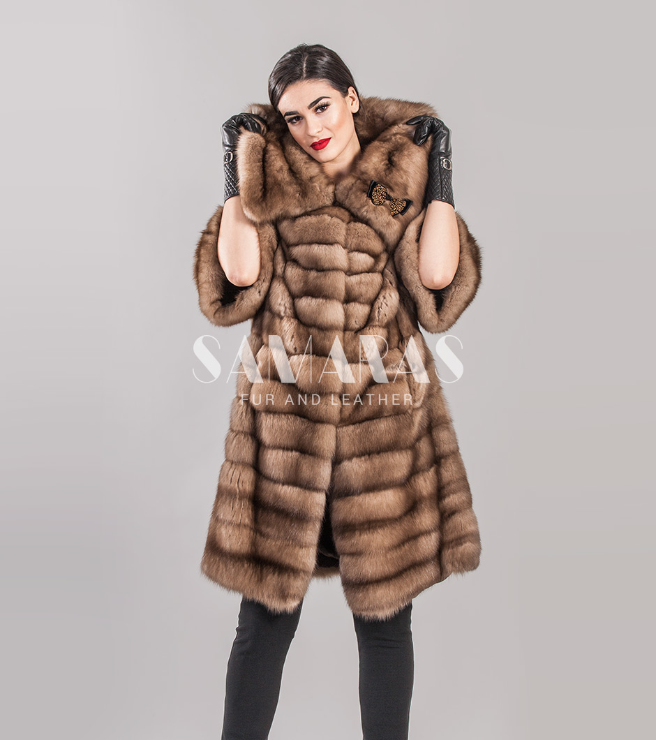 Olivia | Tortora Russian Sable Fur Coat - Samarasfurs.com