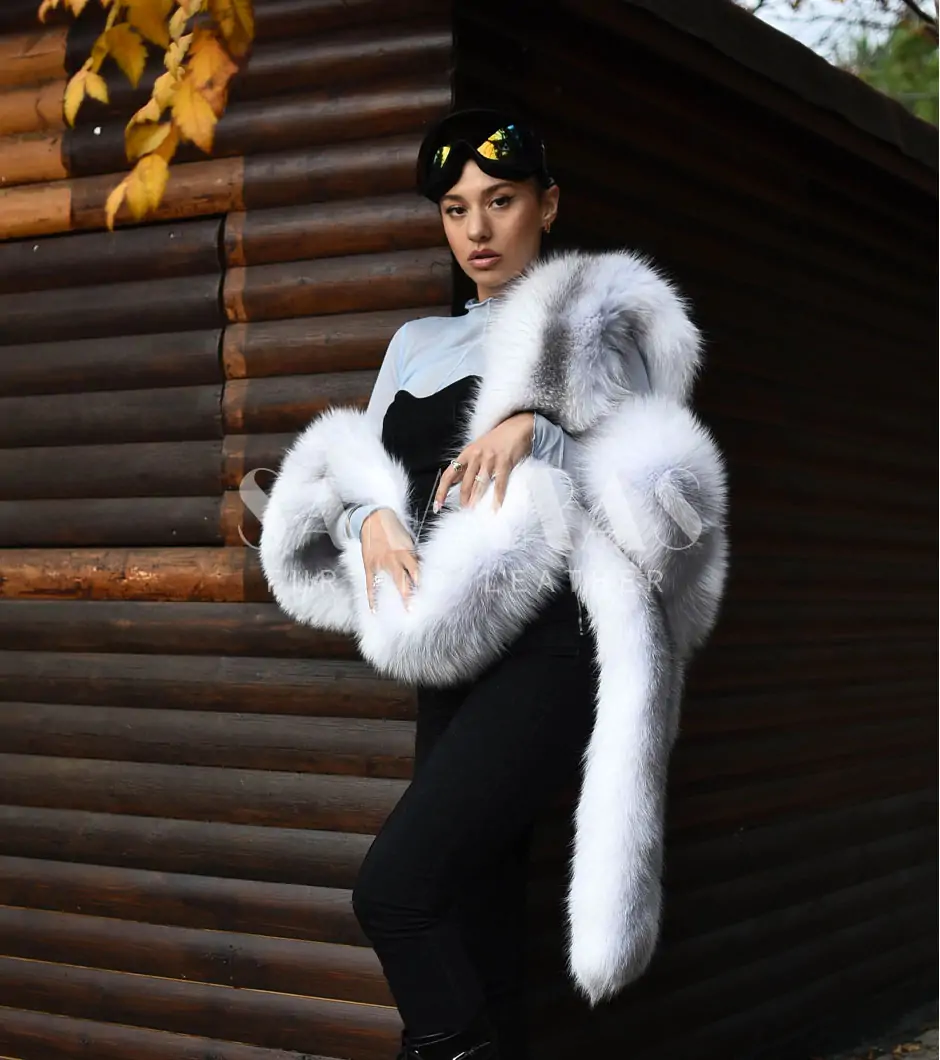 Red Fox Fur Tweed Coat – Marssiana