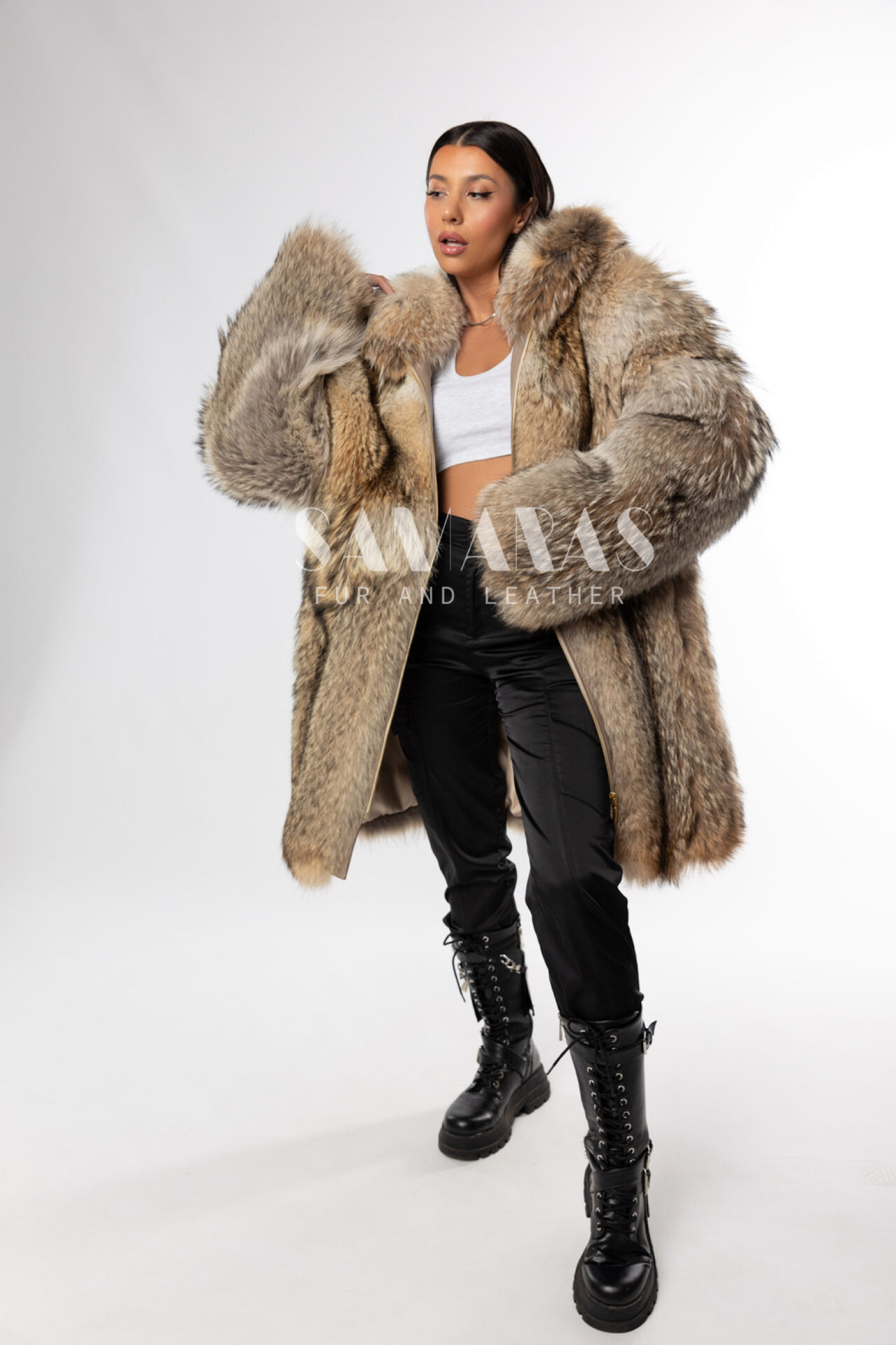 Coyote Fur Coats & Jackets - Samarasfurs.com