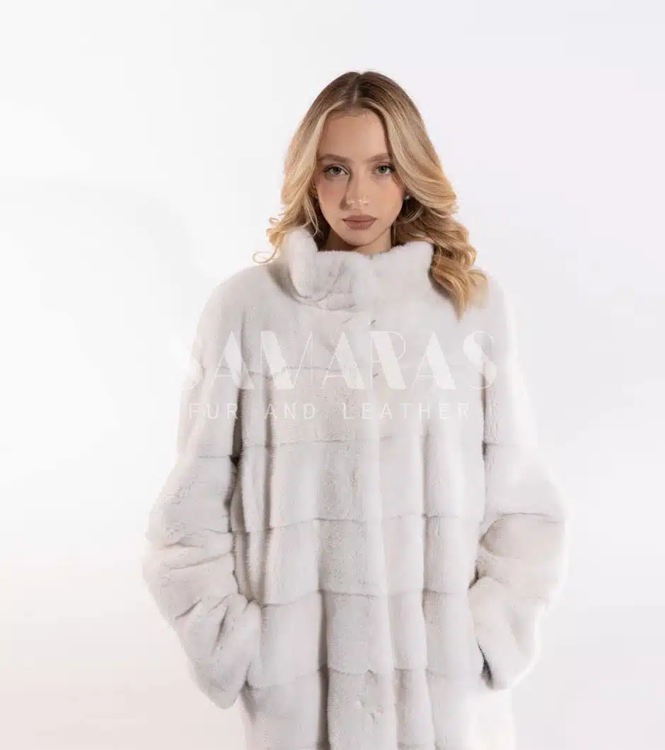 All white mink on sale coat