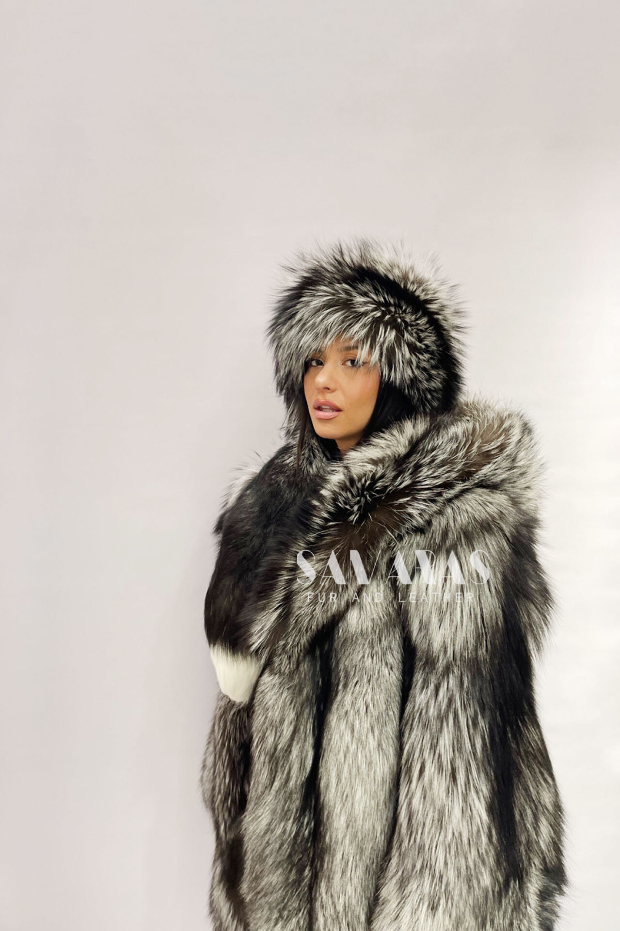 Luxury Silver Fox Coat 