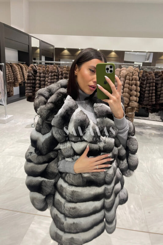 Lola | Luxury Real Royal Chinchilla Fur Jacket/Cape With Huge Lavish ...