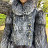 Haute Couture Namibian Grey Swakara With Silver Fox