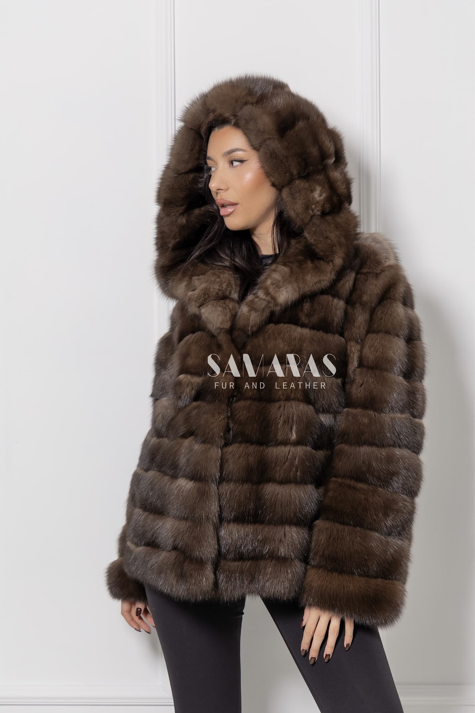 Pixie | Top Barguzinsky Russian Sable Fur Jacket With Extra Lavish Hood
