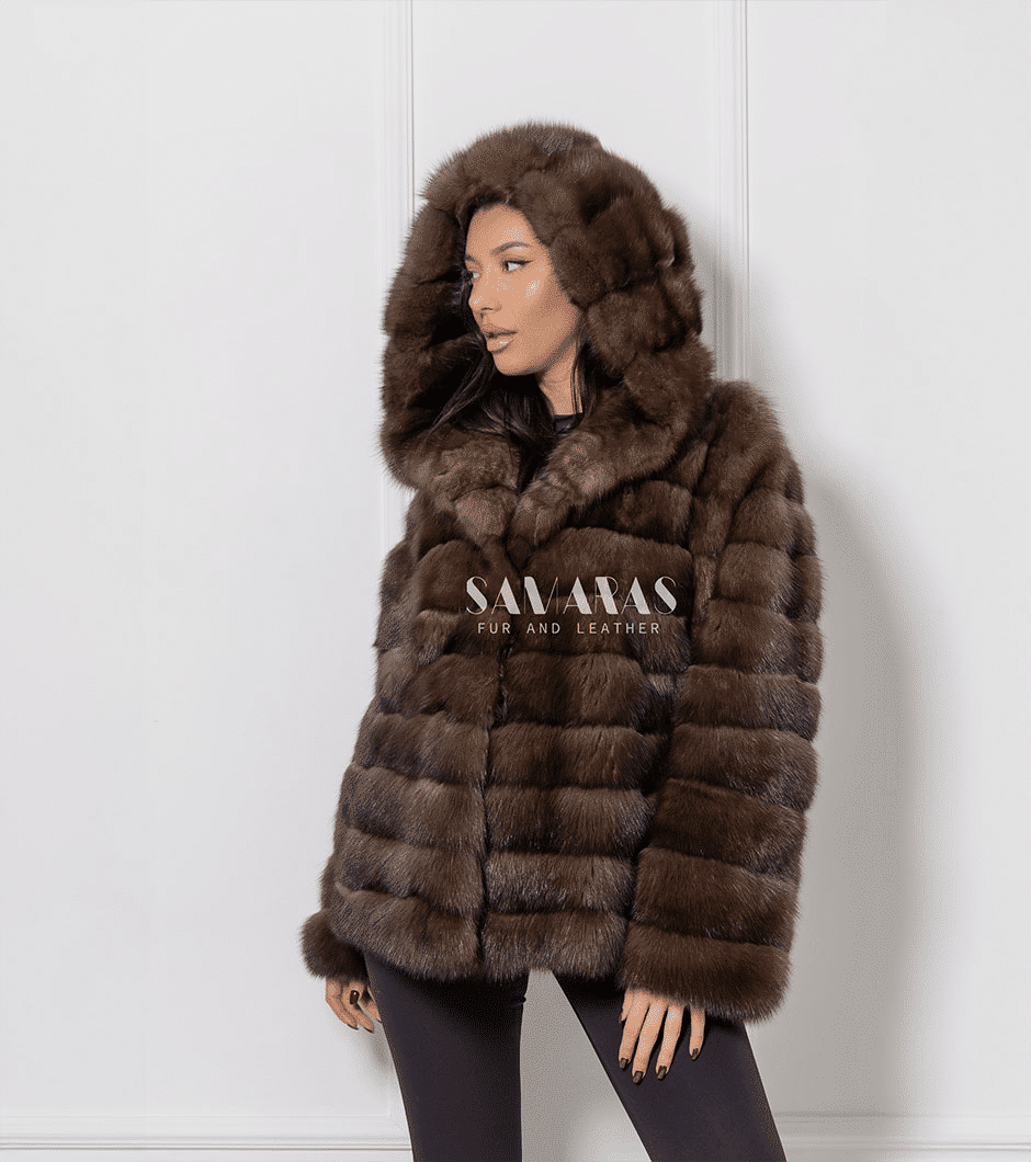 Pixie | Top Barguzinsky Russian Sable Fur Jacket With Extra Lavish Hood
