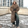 Shakya | Luxury Russian Sable Fur Full Length Coat With Elegant Shawl Collar