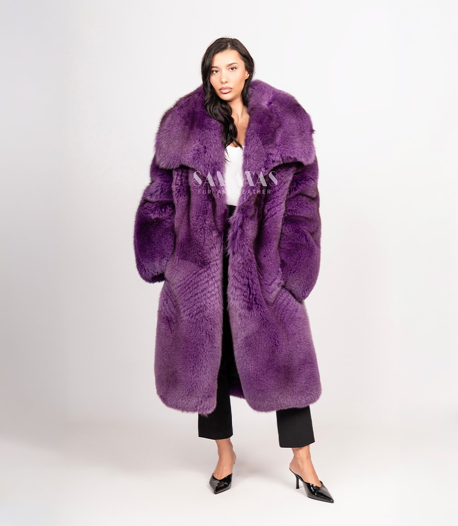 Jade | Luxury Scandinavian Silver Fox Fur Coat With Lavish Huge